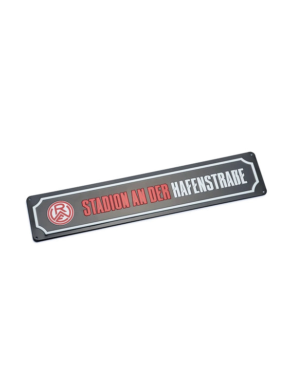 Blechschild "Stadion an der Hafenstraße"