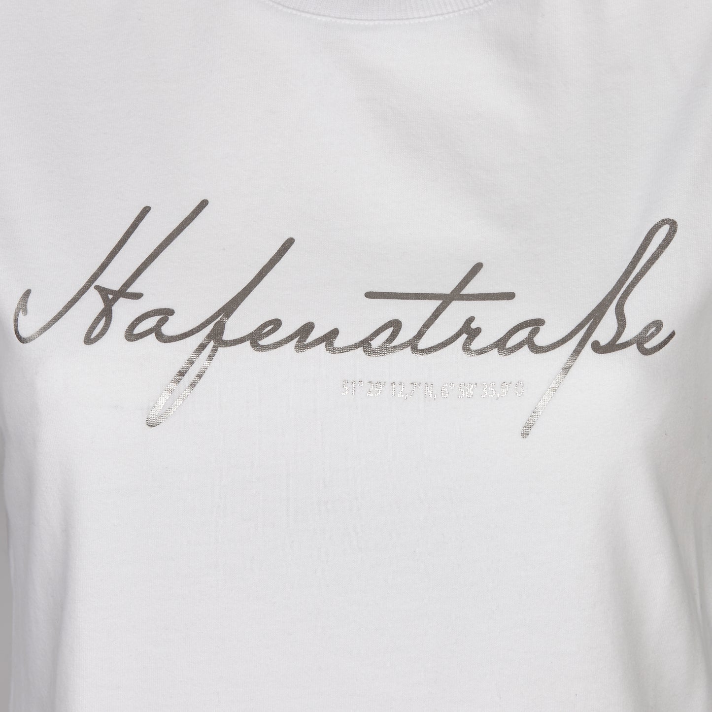 T-Shirt Frauen IV "Hafenstraße" weiss