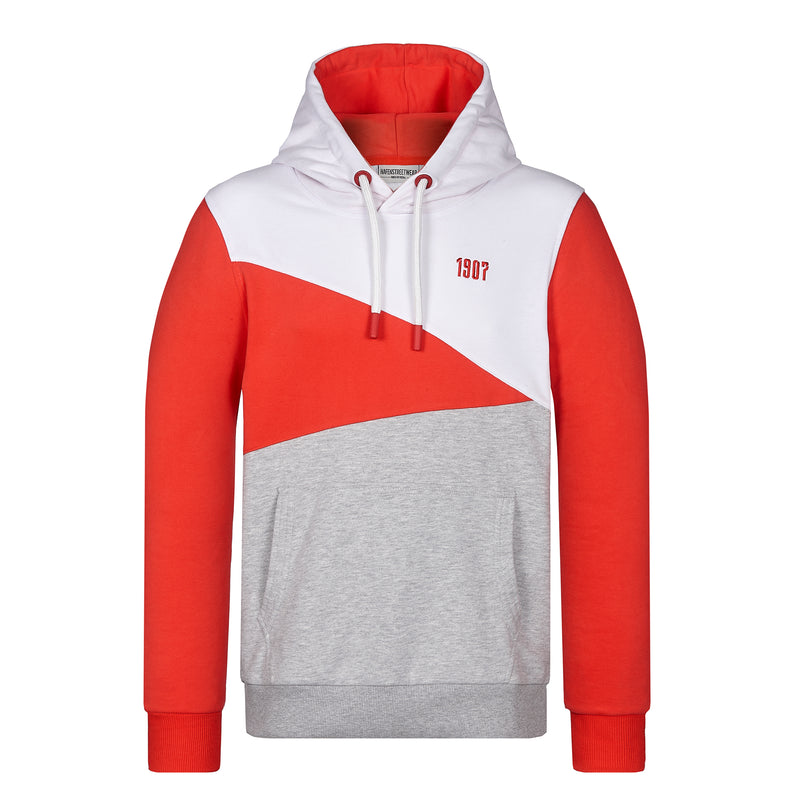 Kerle Hoodie VIII "Willi" red-white-grey