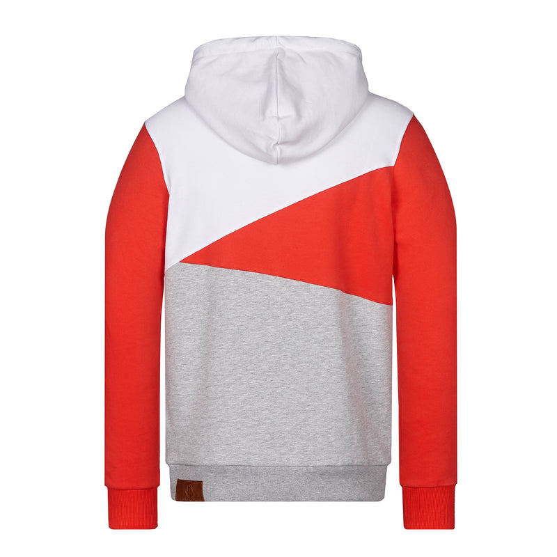 Kerle Hoodie VIII "Willi" red-white-grey