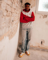 Kerle Hoodie VIII "Willi" red-white-grey