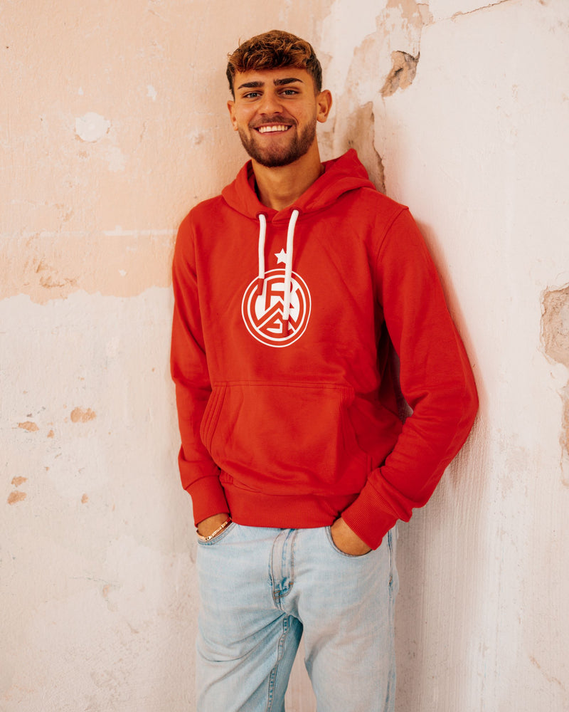 Kerle Hoodie VI "Logo" red