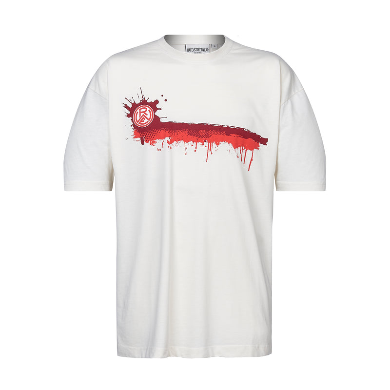 Kerle T-Shirt Oversize "DU mein RWE" creme