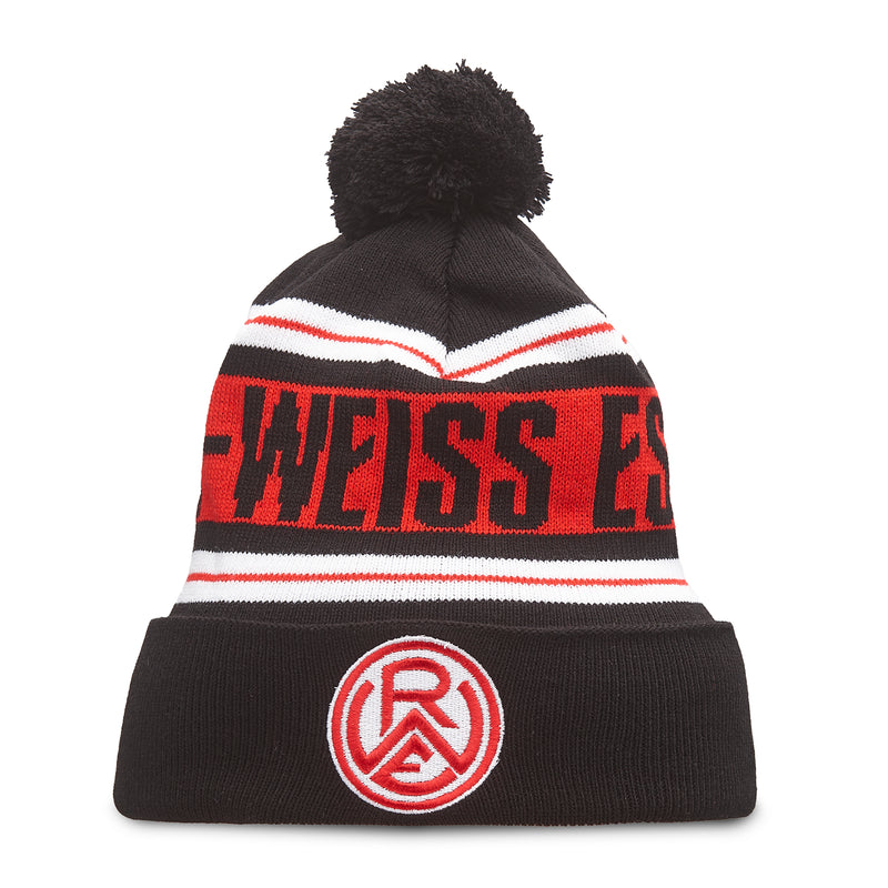 Wintermütze Bommel "RWE" schwarz