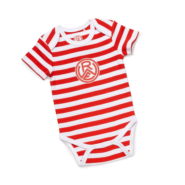 Baby Body "streifen" rot-weiss