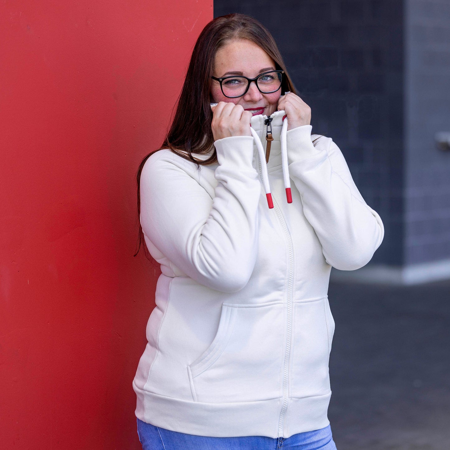 Zipped Frauen II "Heimspielmacherin" weiss-cream