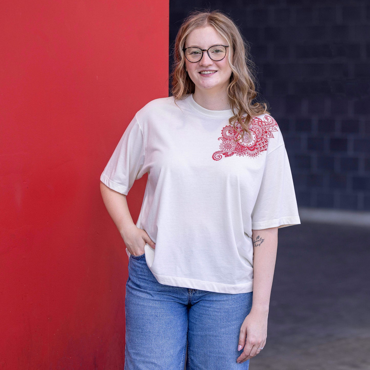 T-Shirt Frauen "Mandala" creme
