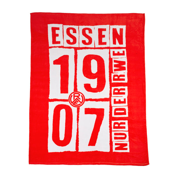 Fleecedecke "NUR DER RWE 1907" rot