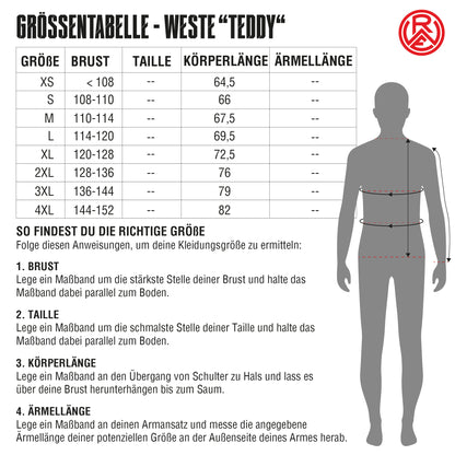 Weste "Teddy" unisex black