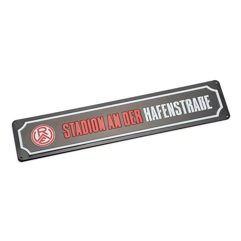 Blechschild "Stadion an der Hafenstraße"