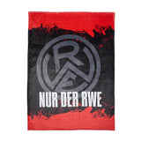 Fleecedecke "RWE" schwarz