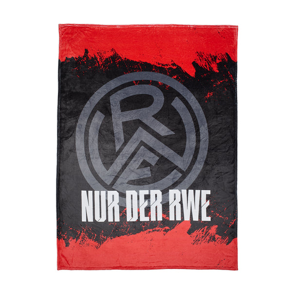 Fleecedecke "RWE" schwarz