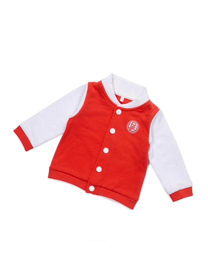 Rotzige Collegejacke I "NUR DER RWE" rot-weiss
