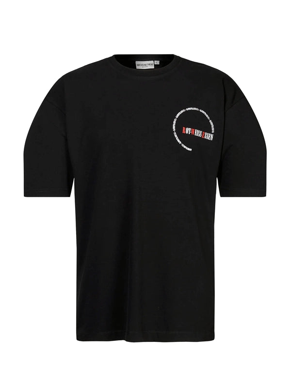T-Shirt Oversize "beste Adresse" schwarz