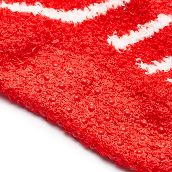 Kuschelsocke Kids rot/weiss gestreift