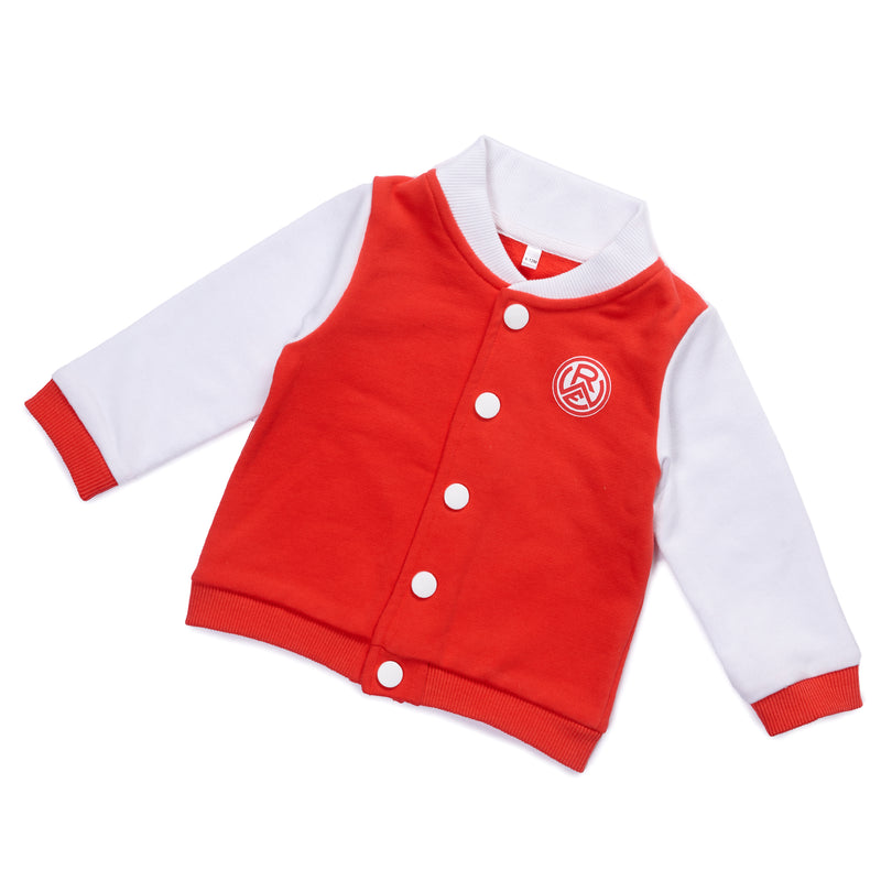 Rotzige Collegejacke I "NUR DER RWE" red-white