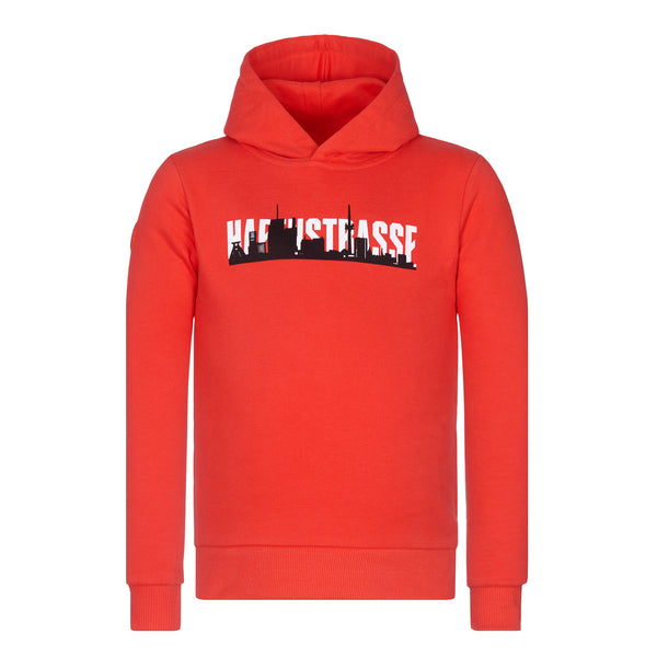 Rotzige Hoodie I "Hafenstrasse" red